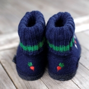 Children\'s Boiled Wool Veggie Slippers