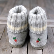 Children\'s Boiled Wool Veggie Slippers