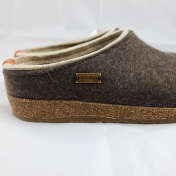 Slippers in Felted Wool with Cork & Latex Sole