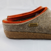 Slippers in Felted Wool with Cork & Latex Sole