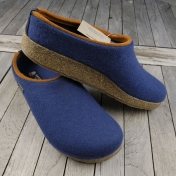 Slippers in Felted Wool with Cork & Latex Sole