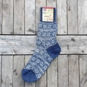 Adult\'s Starry Fair-Isle Socks in Organic Wool