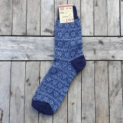 Adult\'s Starry Fair-Isle Socks in Organic Wool