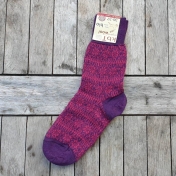 Adult\'s Starry Fair-Isle Socks in Organic Wool