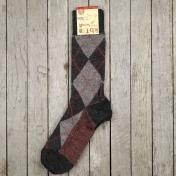 Adult\'s Argyle Pattern Socks in Organic Wool