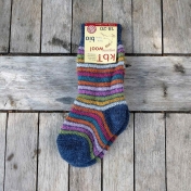 Children\'s Stripy Organic Wool Terry Socks