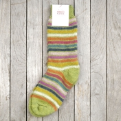 Adult\'s Stripy Organic Wool Terry Socks