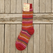 Adult\'s Stripy Organic Wool Terry Socks