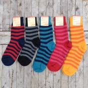 Organic Wool Striped Socks for Women [062] - £13.20 : Cambridge Baby ...
