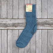 Adult\'s Chunky Cable Knit Socks in Organic Wool