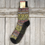 Adult\'s Starry Fair-Isle Socks in Thick Organic Wool