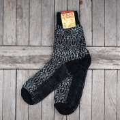 Adult\'s Starry Fair-Isle Socks in Thick Organic Wool