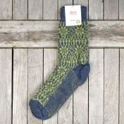 Adult\'s Starry Fair-Isle Socks in Thick Organic Wool