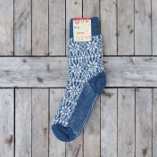 Adult\'s Starry Fair-Isle Socks in Thick Organic Wool