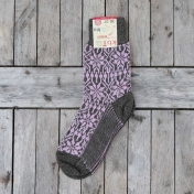 Adult\'s Starry Fair-Isle Socks in Thick Organic Wool