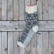 Adult\'s Starry Fair-Isle Socks in Thick Organic Wool