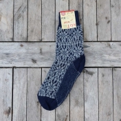 Adult\'s Starry Fair-Isle Socks in Thick Organic Wool