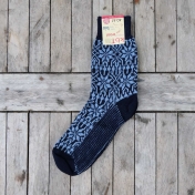 Adult\'s Starry Fair-Isle Socks in Thick Organic Wool