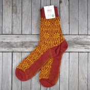 Adult\'s Starry Fair-Isle Socks in Thick Organic Wool