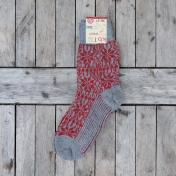 Adult\'s Starry Fair-Isle Socks in Thick Organic Wool