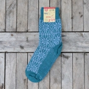 Adult\'s Starry Fair-Isle Socks in Thick Organic Wool