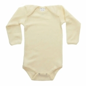 Long-Sleeved Baby Body in 100% Tussah Silk