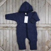 Snugglesuit in Organic Merino Wool Fleece with Cotton Lined Hood