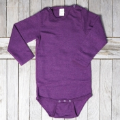 Long-Sleeved Baby-Body in Organic Wool & Silk