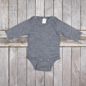 Long-Sleeved Baby-Body in Organic Wool & Silk