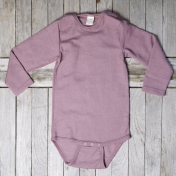 Long-Sleeved Baby-Body in Organic Wool & Silk