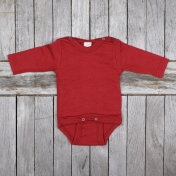 Long-Sleeved Baby-Body in Organic Wool & Silk