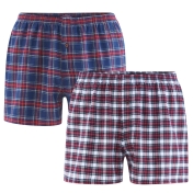 2-Pack Men\'s Flannel Boxer Shorts in Organic Cotton