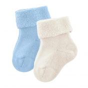 2-Pack Soft Organic Cotton Terry Baby Socks