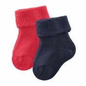 2-Pack Soft Organic Cotton Terry Baby Socks