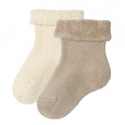 2-Pack Soft Organic Cotton Terry Baby Socks