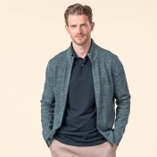 Men\'s Tariano Cardigan in Organic Cotton and Linen