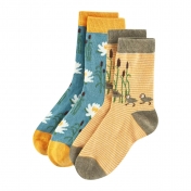 2-Pack Children\'s Organic Cotton Nature Design Socks