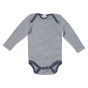 Extra-Soft Long-Sleeved Baby Body in Organic Wool and Silk