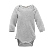 Extra-Soft Long-Sleeved Baby Body in Organic Wool and Silk