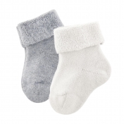 2-Pack Soft Organic Cotton Terry Baby Socks