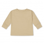 Long-Sleeved Soft Waffle Knit Top in Plant Dyed Organic Cotton