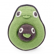 Katia Avocado & her Baby Seed Hand Crocheted Music Box