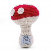 Meredith Mushroom Hand Crocheted Rattle