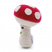 Meredith Mushroom Hand Crocheted Rattle