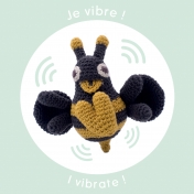 Mireille Vibrating Hand Crocheted Bee