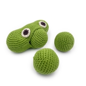 Pea Family Hand Crocheted Rattle Set