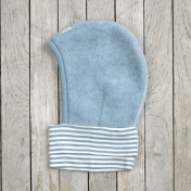 Soft Wool Fleece Balaclava with Wool and Silk Cuff