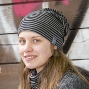 Organic Wool & Silk Long Beanie