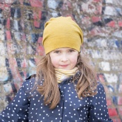 Organic Wool & Silk Long Beanie