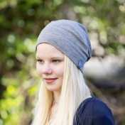 Organic Wool & Silk Long Beanie